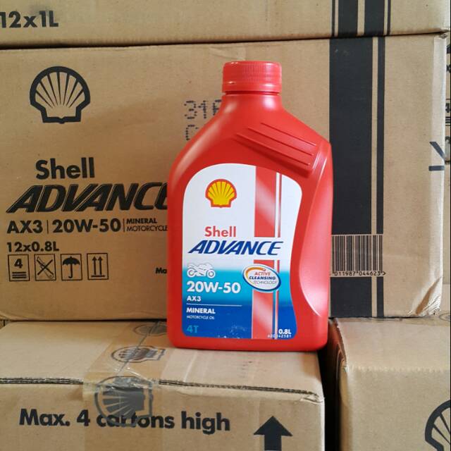 OLI MESIN MOTOR SHELL ADVANCE AX3 800 ML