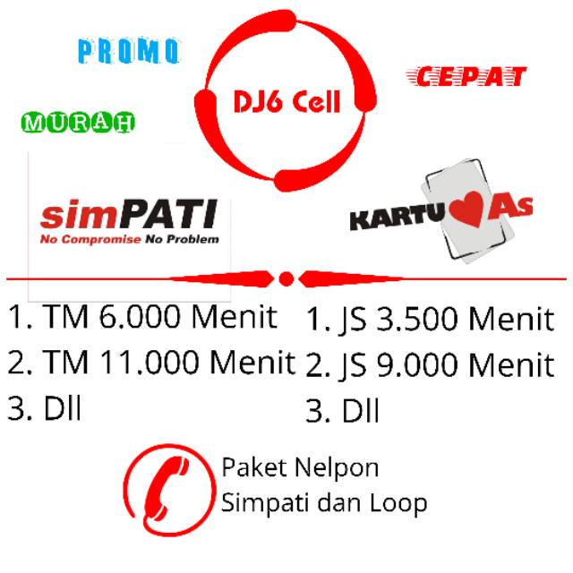 [PROMO][MURAH] Paket Nelpon Telkomsel Simpati AS 6000Menit 11000Menit 3500Menit 9000Menit