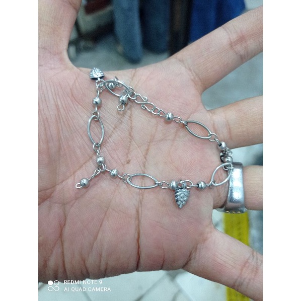 gelang baja putih anti luntur selamany