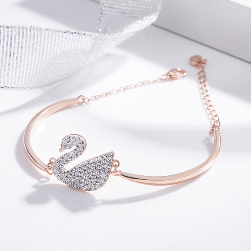 Gelang 2021 Korea Temperamen Fashion Angsa Hias Berlian imitasi Mode Eropa dan Amerika Bangle-4