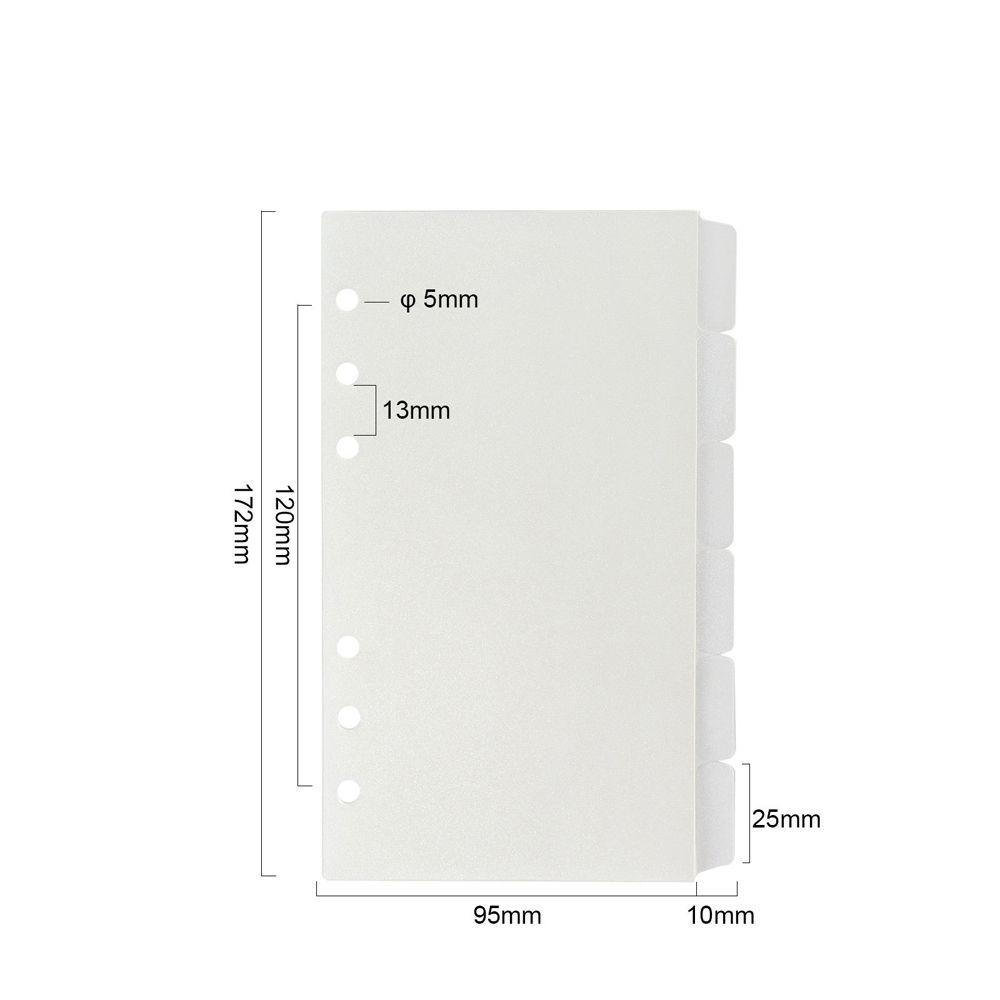 Lanfy Binder Index Sekat Kreatif Alat Tulis Untuk A5/A6 Notebook Loose Leaf Notebook Stiker Mengikat Perlengkapan Binder Pemisah Indeks
