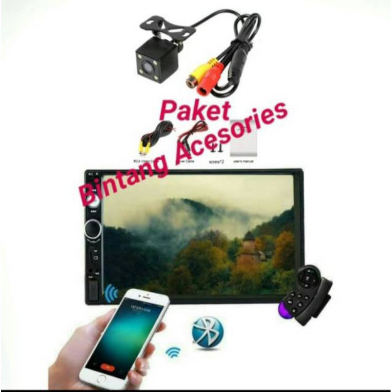 HEAD UNIT DOUBLE DIN DAN CAMERA MUNDUR MOBIL ACCORD WITH ANDROID