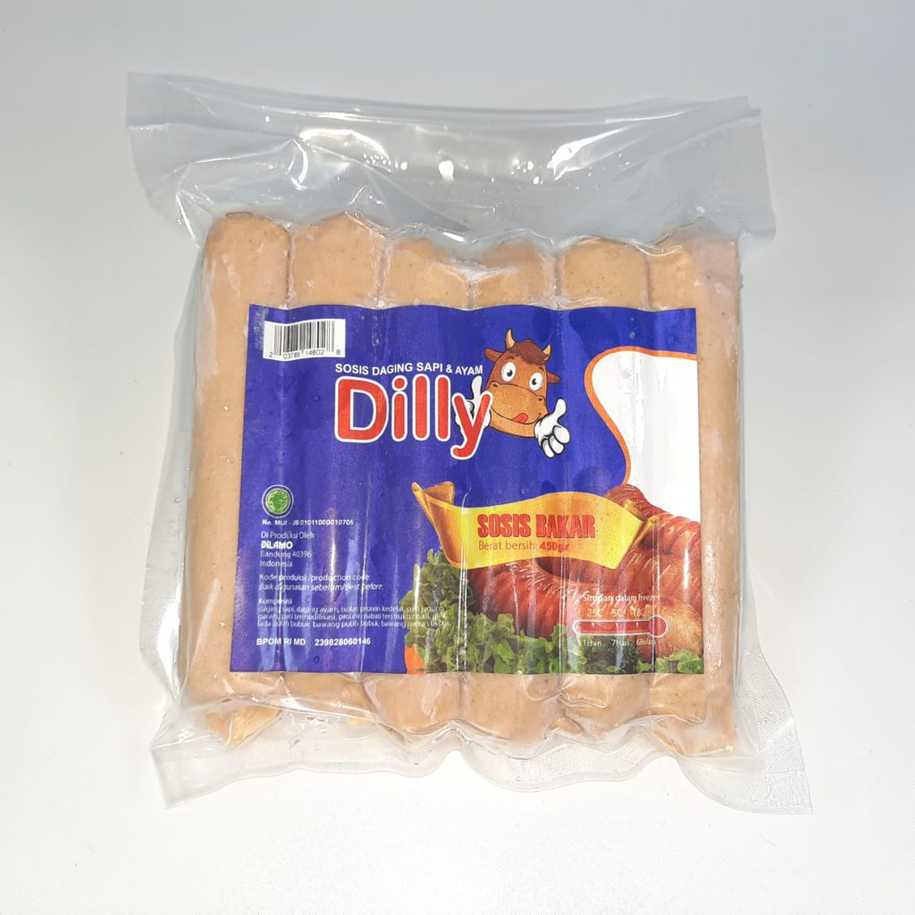 

Frozen Food Sosis Bakar Dilly 450gr | Sosis Sapi