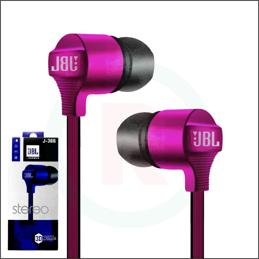 Earphone JBL 366 stereo bass music telfon headset mic