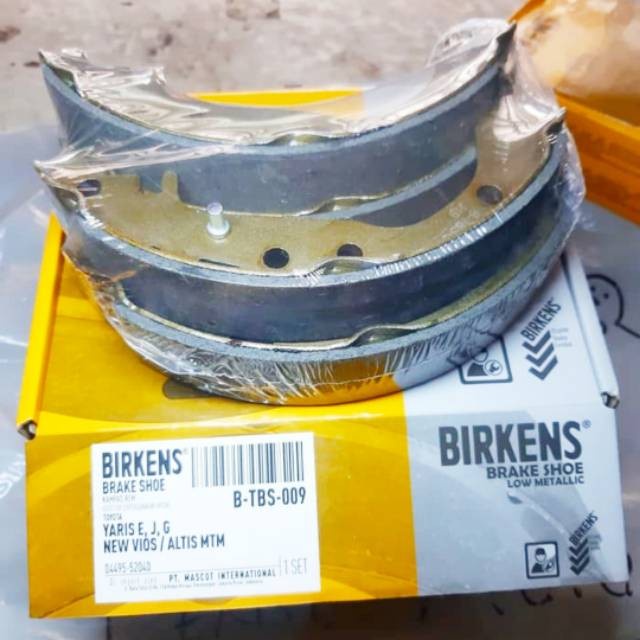 Brake shoe kampas rem belakang Toyota Corolla Altis B-TBS-009 Birkens