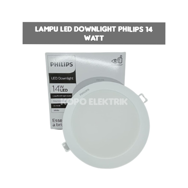 Lampu Led Downlight Philips 14 Watt Bulat Putih