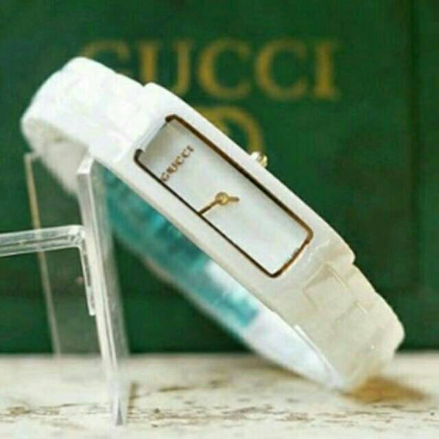 Jam Tangan Gucci Kapsul Keramik Putih Polos