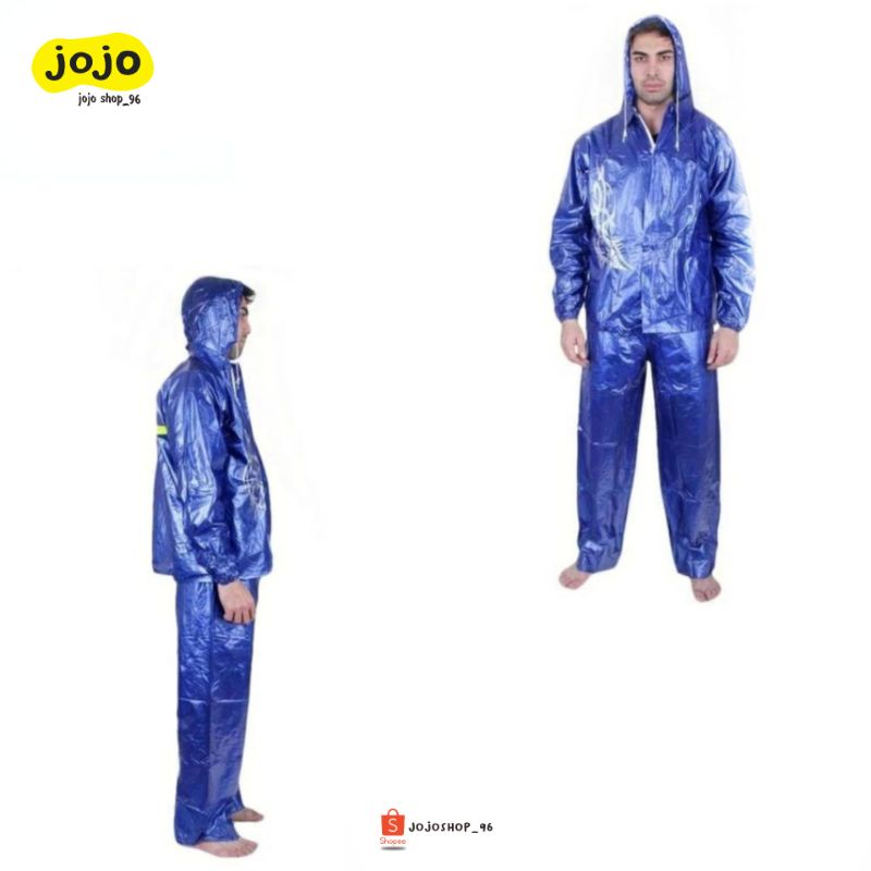 Jas Hujan Setelan Jaket Celana DHOLPIN 946 Blue Light