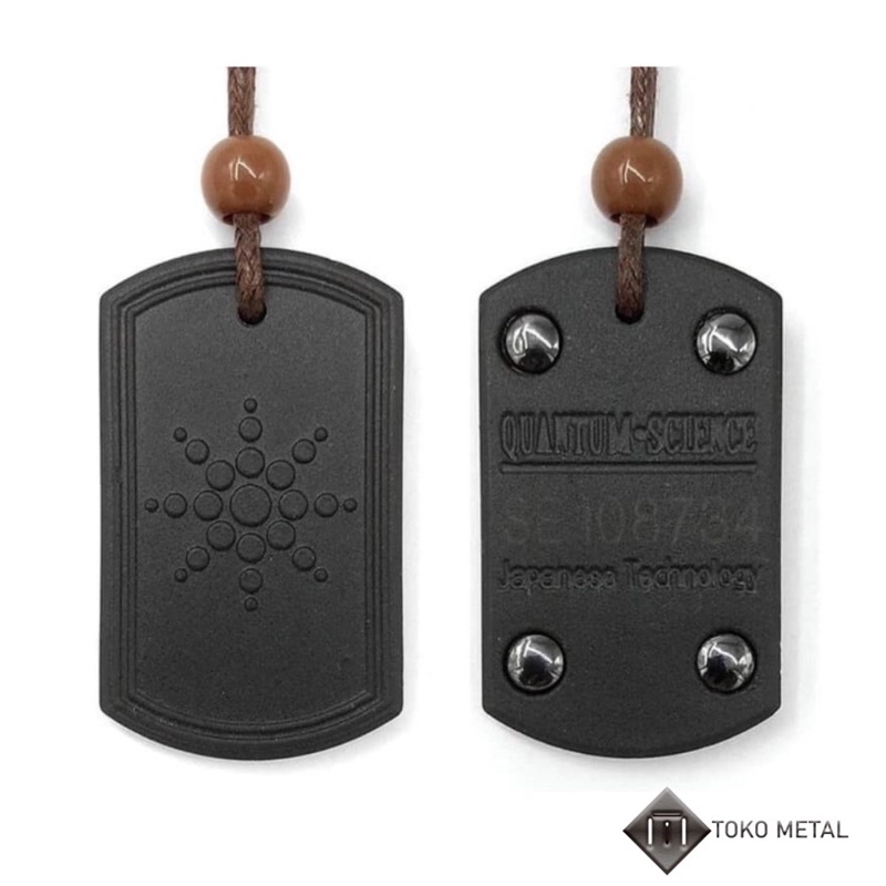 Kalung Kuantum Pendant Magnet Dan Tali Kulit Pria dan Wanita [ Toko Metal ]