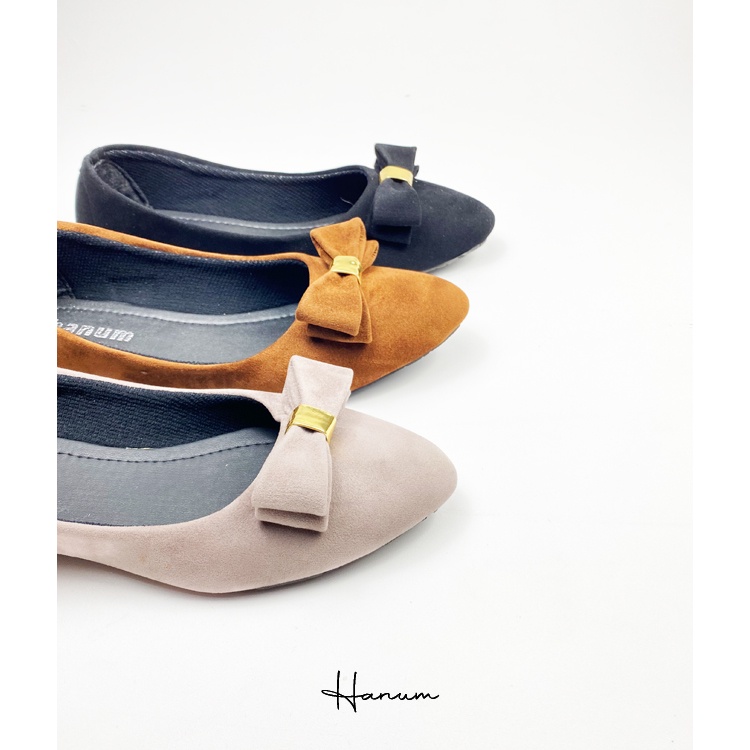 Hanum - Sepatu Flat Shoes Balet Wanita Hanum HF15 Pita Besar