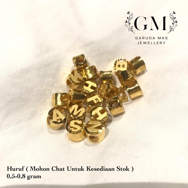 Gelang Tali Huruf Emas Asli Kadar 375 Murah