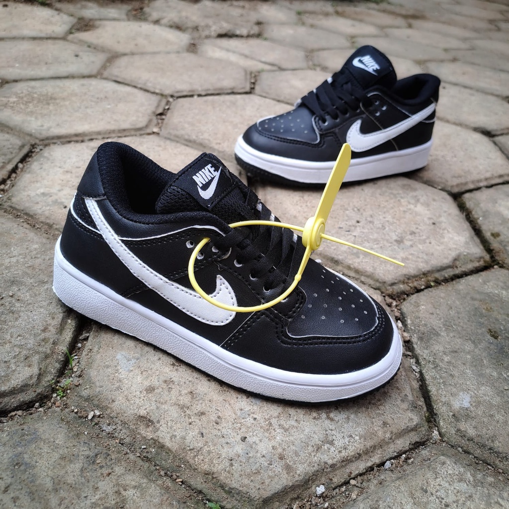 PROMO Sepatu Anak Nike SB Kids Black White | Sneakers Anak Laki - Laki dan Perempuan TOP Premium Quality, with Box