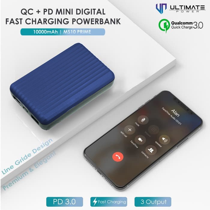 Power bank 10000mAh Mini Digital Fast Ultimate Power MS10 PRIME QC+PD Original100%