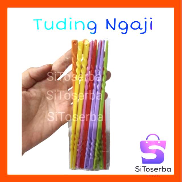 12 PCS TUDING NGAJI BAHAN TEBAL - ALAT PERLENGKAPAN MENGAJI - PENUNJUK PEMBACA QURAN WARNA WARNI