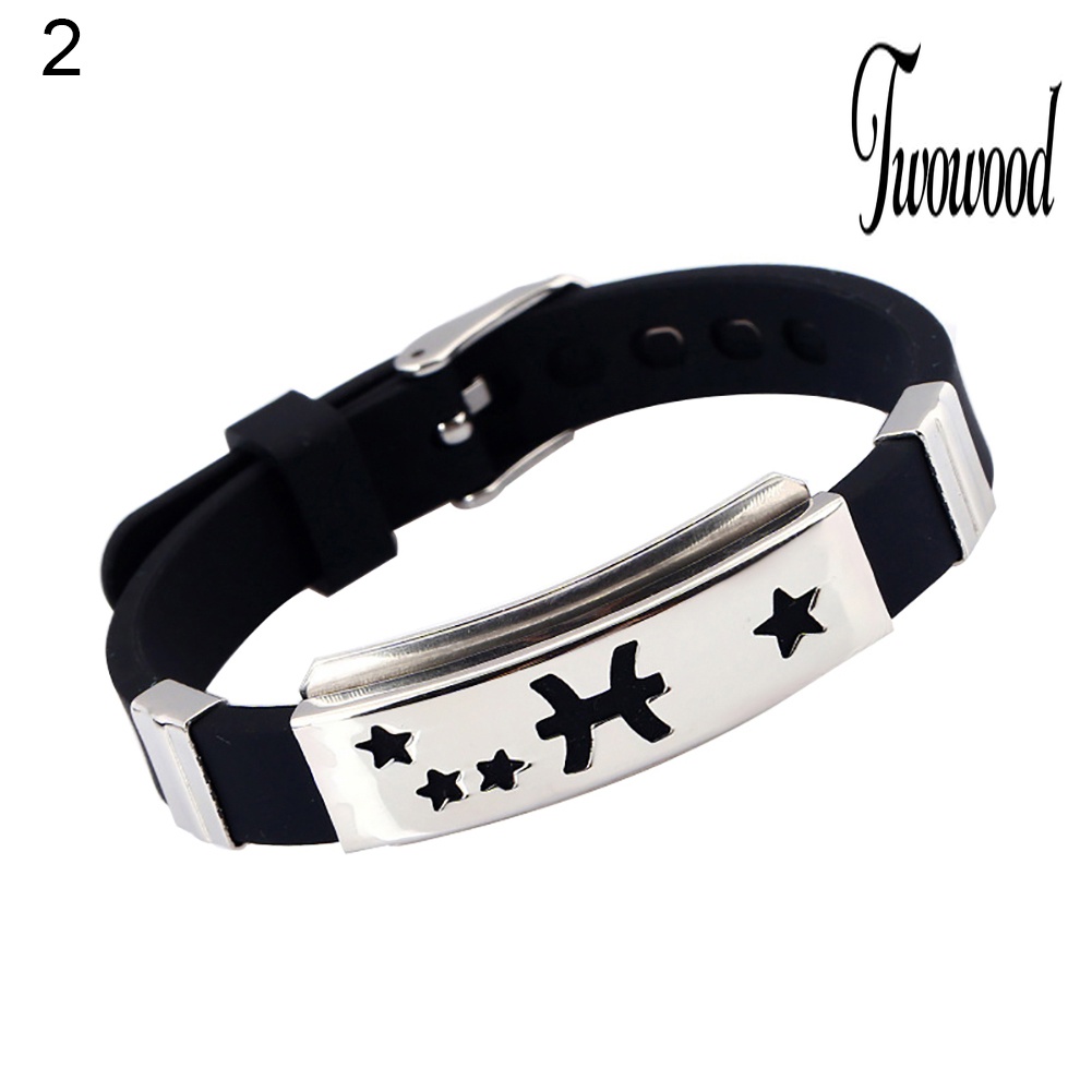 Gelang Bahan Stainless Steel Dan Silikon Untuk Pria