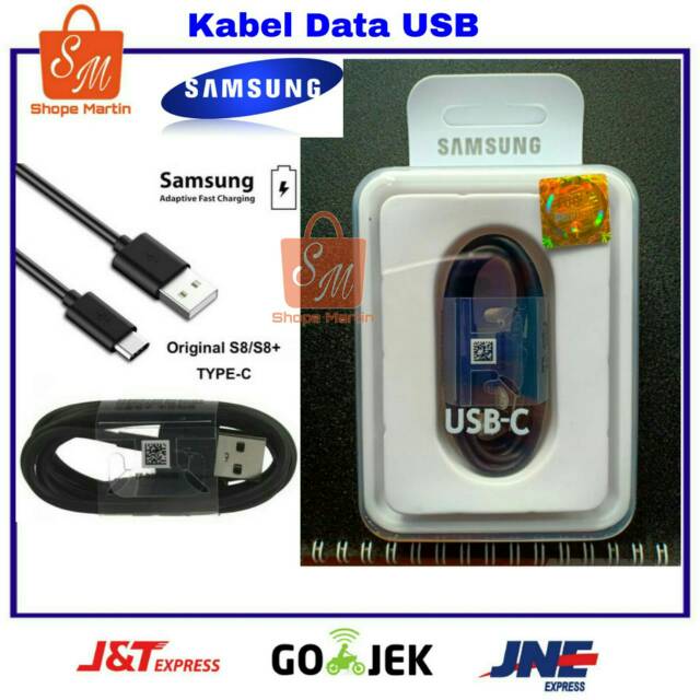 KABEL DATA SAMSUNG USB TYPE -C GALAXY S8 S8+ S9 S9+ A5 A7 2017 Note 8 Note 9  100% Original