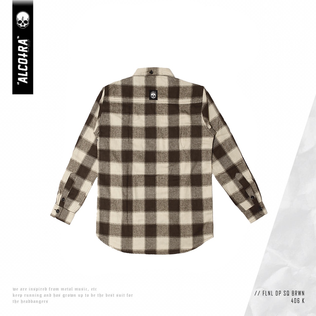FLANEL DP SQ BRWN // FLANEL SQUARE BROWN KANTONG DUA
