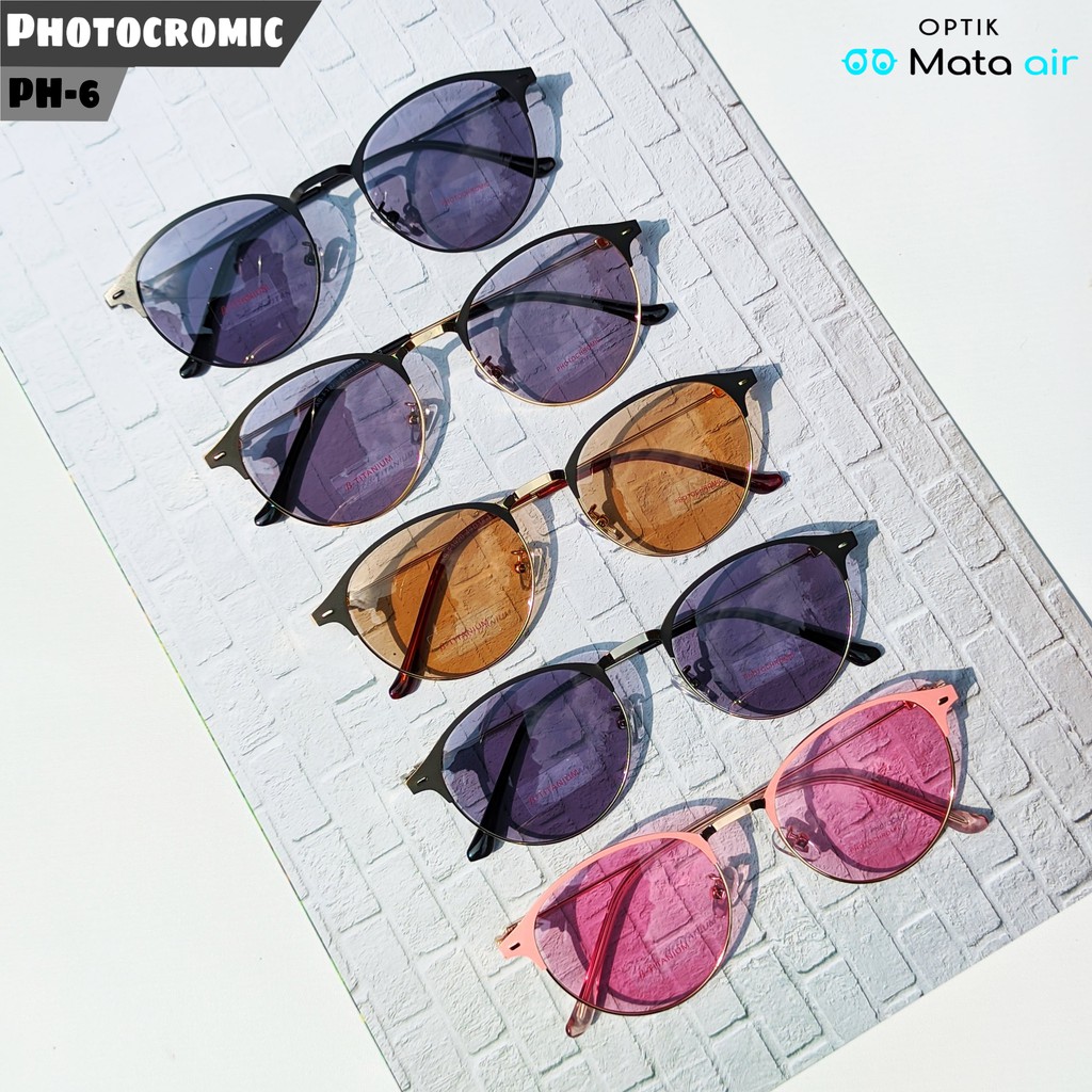 COD | Kacamata Photocromic Photogrey Anti UV Silau Matahari Pria Wanita Cowok Cewek | Potocromic PH6