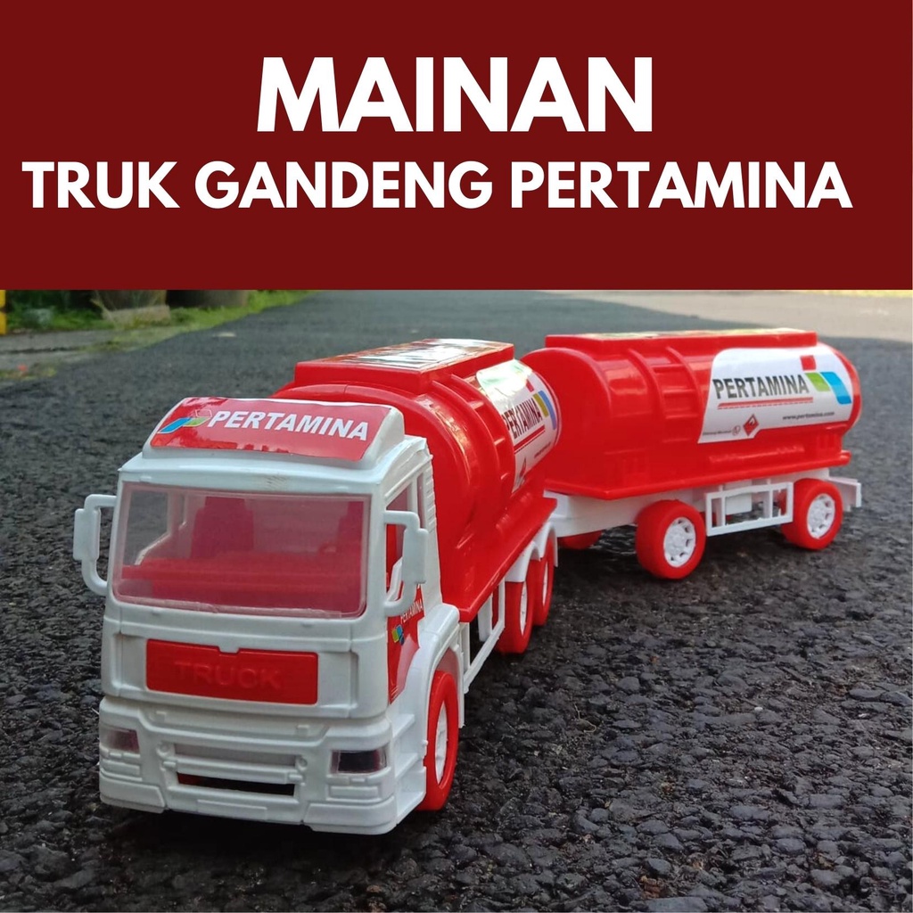 Truk Tangki Pertamina Gandeng Mainan Anak Truck