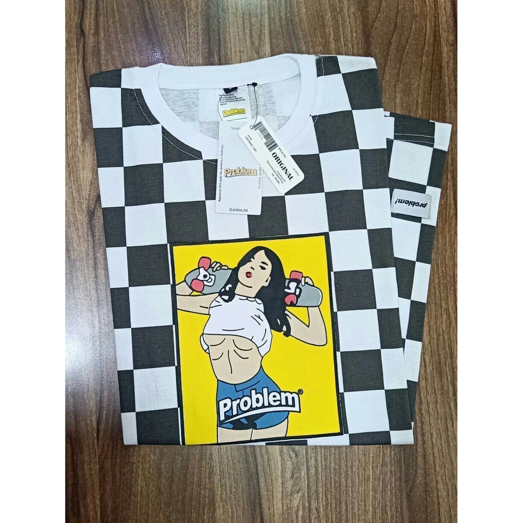 Promo TShirt Kaos Pakaian Atasan Baju PROBLEM CATUR 40 / Cotton Combed 30s / Carolline E-Store