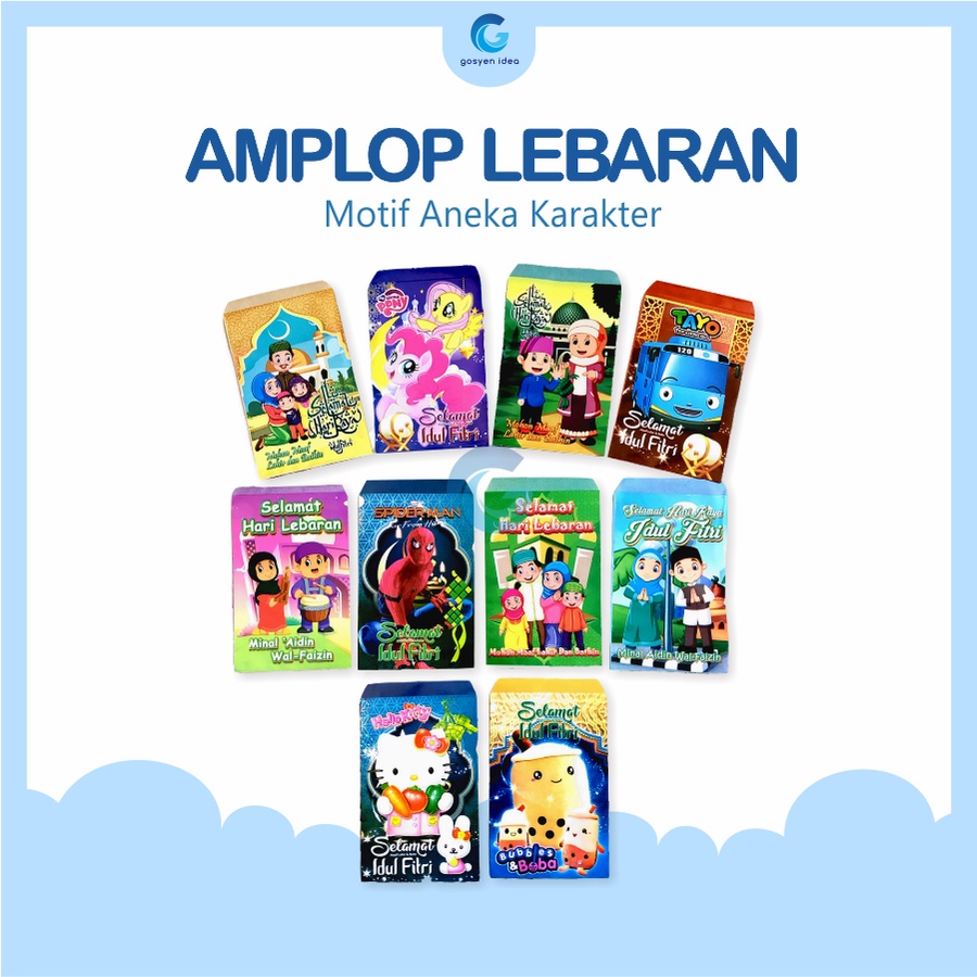 

Amplop Uang Lebaran Karakter Kartun Lucu Angpao Idul Fitri Kekinian