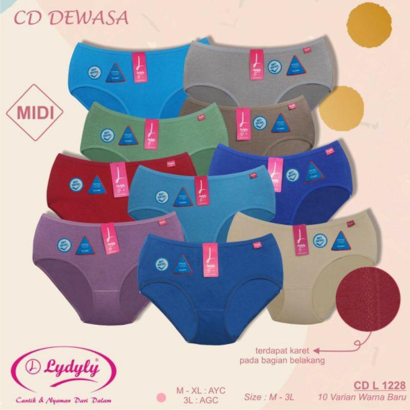 LYDYLY | CD Wanita JUMBO XXL-XXXXL/Celana Dalam Cewek Sepinggang Katun Polos Karet Kecil/CDMurah | L