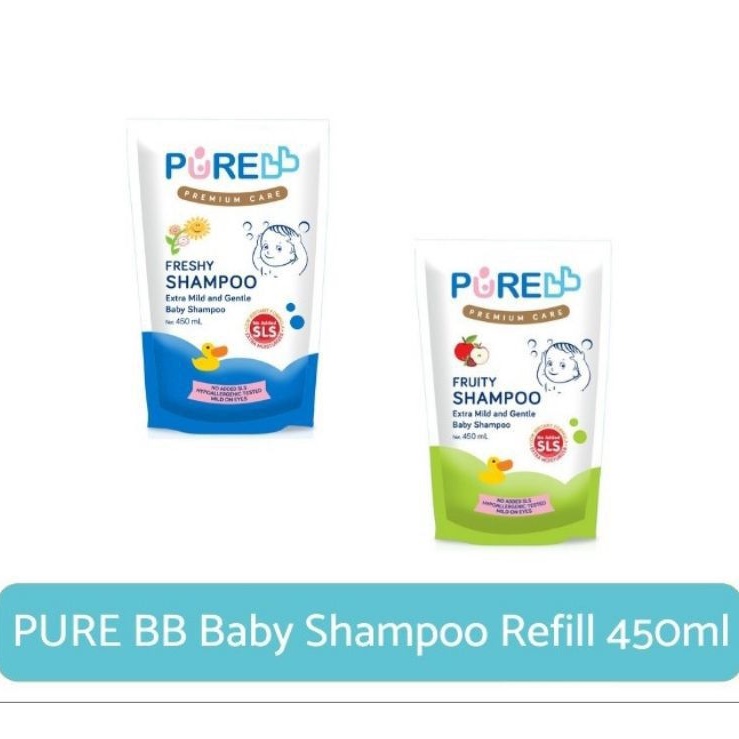 Pure Baby Shampo Freshy &amp; Fruity Refill 450ml