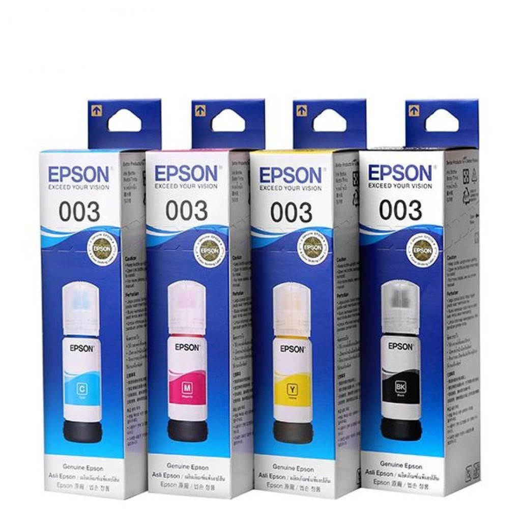 Tinta Printer Epson 003 Original Cyan Magenta Yellow Black