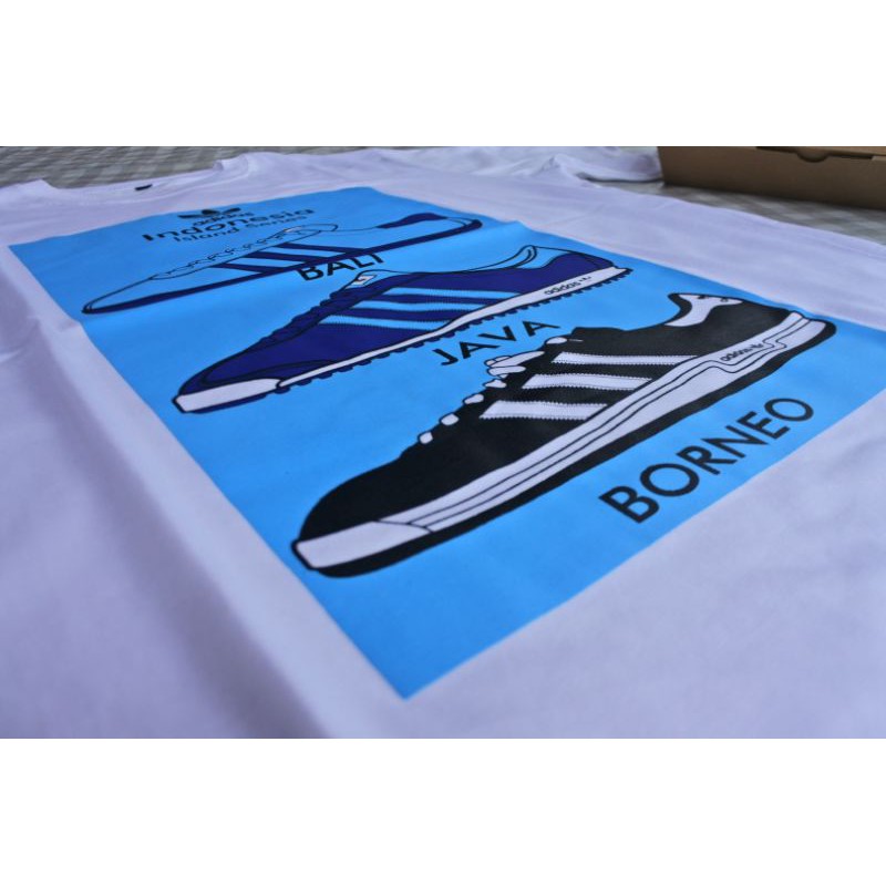 kaos t shirt adidas Indonesia island series Free box.