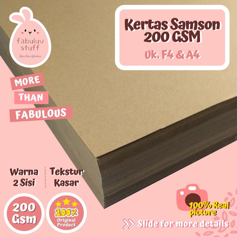 

Karton Samson Craft 200 Gsm F4 A4