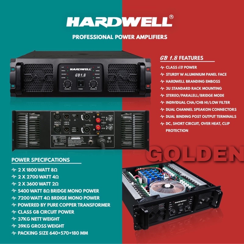 Power Hardwell GB 1.8 Original Amplifier HARDWELL GB 1.8