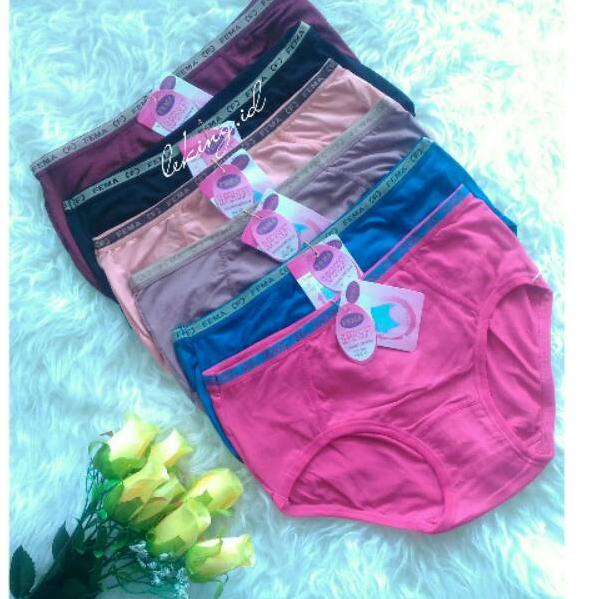 [YB7] 6 Pcs Celana Dalam Wanita Dewasa Fema 337