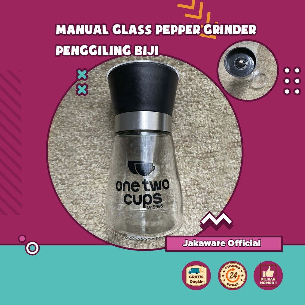 MANUAL GLASS PEPPER GRINDER PENGGILING BIJI MERICA LADA ALAT PENGHANCUR PENGHALUS PARUTAN PENGGERUS 