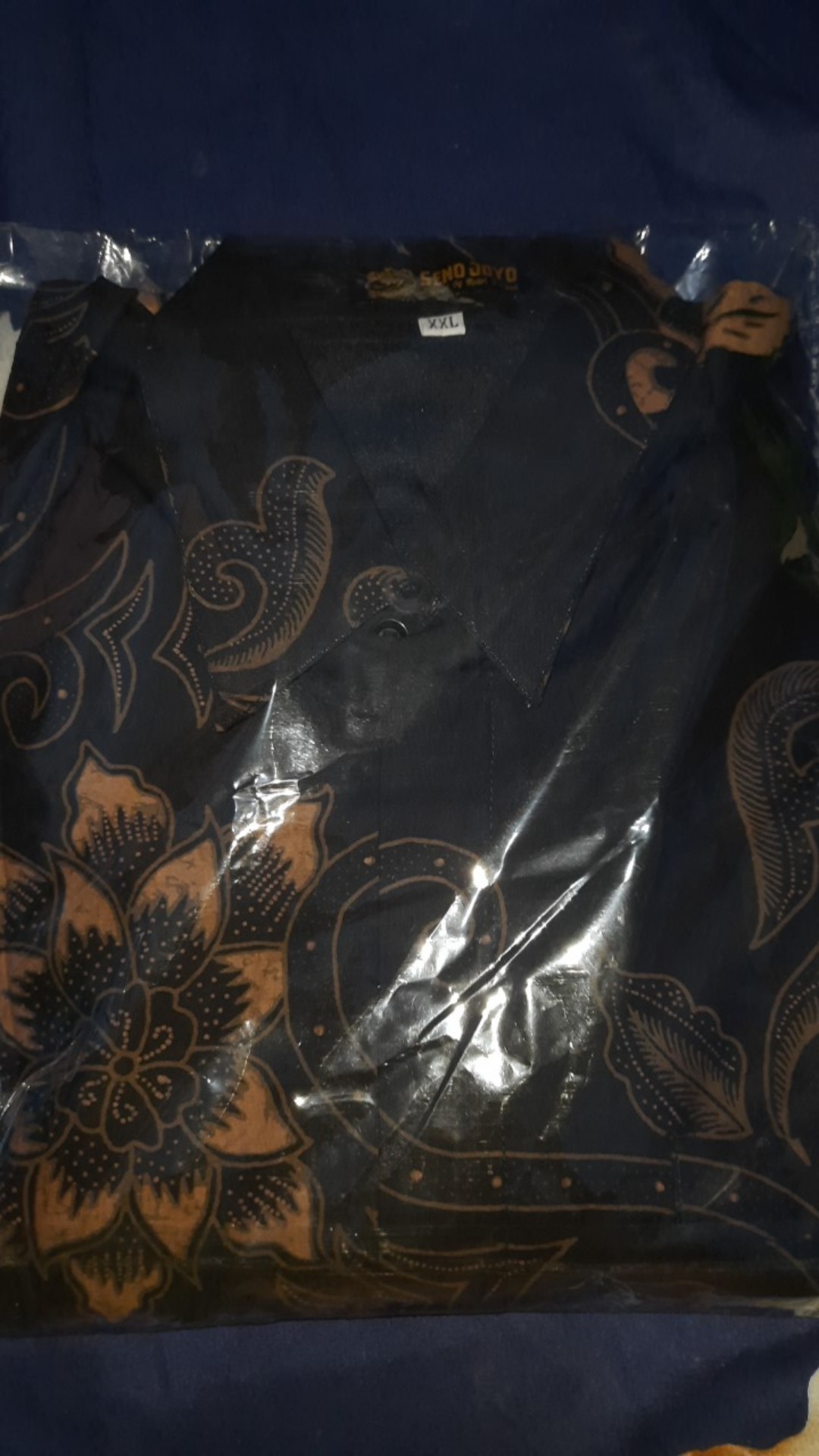 Batik Pria Sekar Kamboja Lapis Furing Katun Halus Sragenan Size M-xxl Asli Solo High Quality