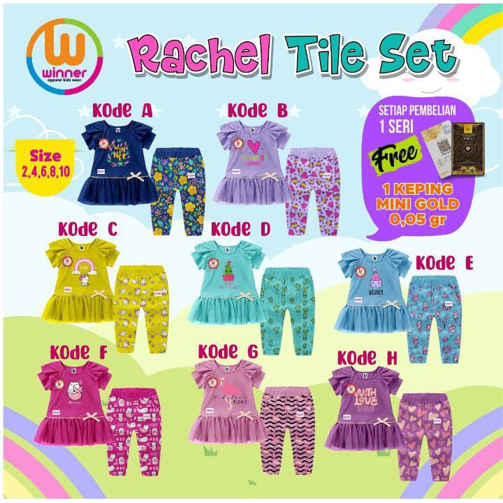 RACHEL TILE SET - Winner - Set Rok Tutu Anak