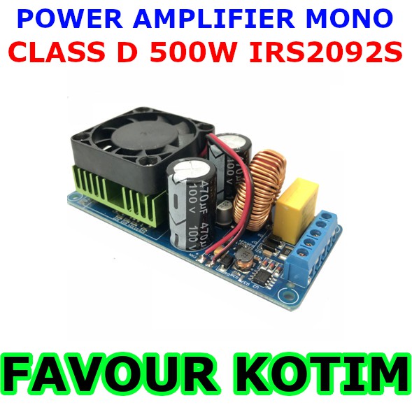 POWER AMPLIFIER CLASS D IRS2092S IRS2092 SUBWOOFER MONO 500W FVKOTIM