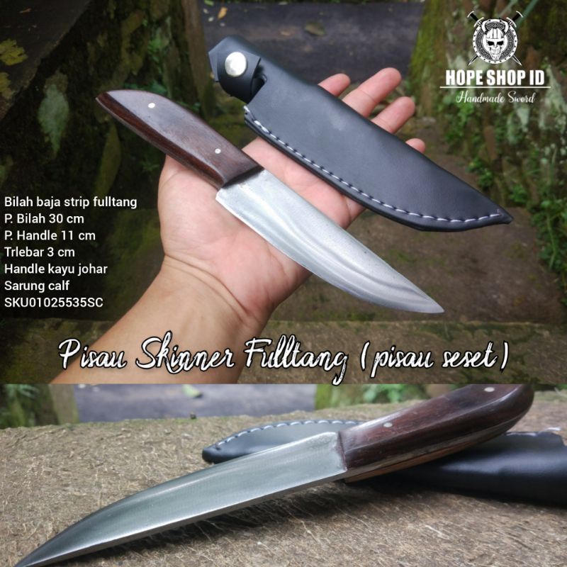 PISAU SKINNER SESET SISIT CALF (PISAU BUSHCRAFT) FULLTANG