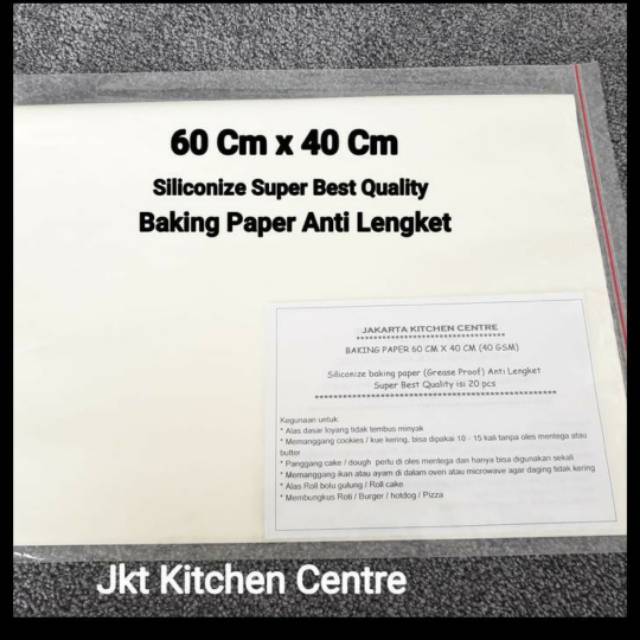 

Baking paper impor silicon 10 pcs kertas panggang roti kue siliconize anti grease lengket 5 x pakai