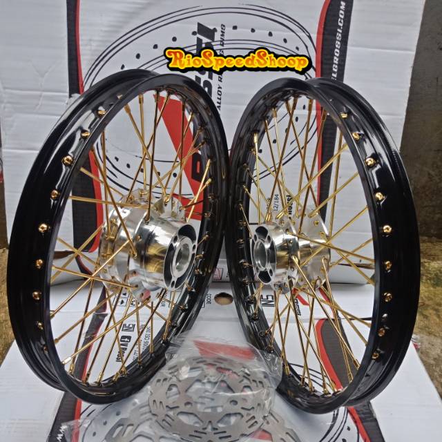 Velg Satria FU Hitam JariJari Gold ring 17 x140/140