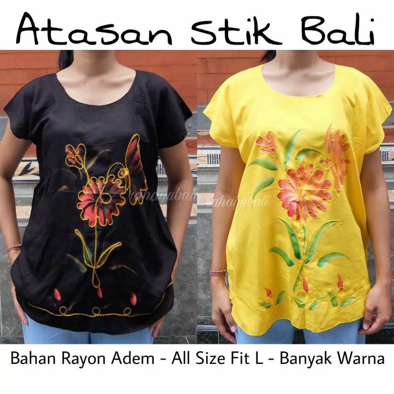 (READY BISA PILIH WARNA) ATASAN BORDIR PELANGI MURAH/ KAOS RAYON ADEM OBRAL / OBLONG WANITA BALI
