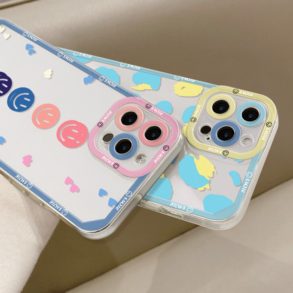 Casing TPU Samsung Galaxy A12 A13 A22 A73 A53 S22 A72 4G / 5G A52 A52S A32 A21S A71 A51 A50 A50S A30S S22 Ultra21 S30 Motif Smiley Feul