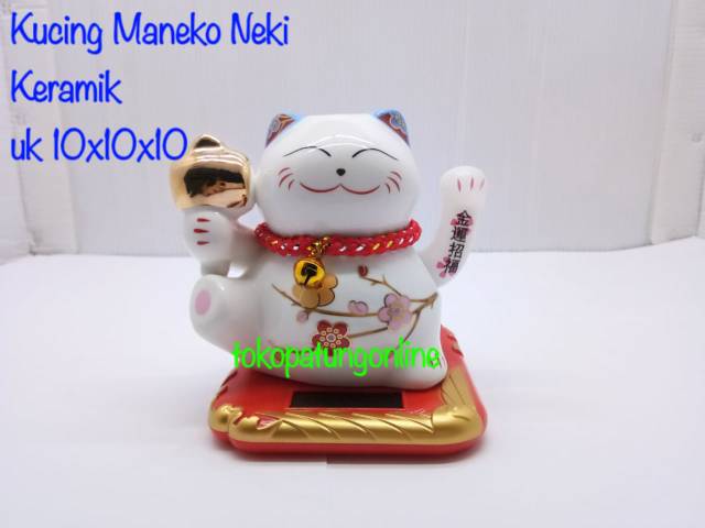 Kucing Keramik Lucky Cat Maneko Neki 02