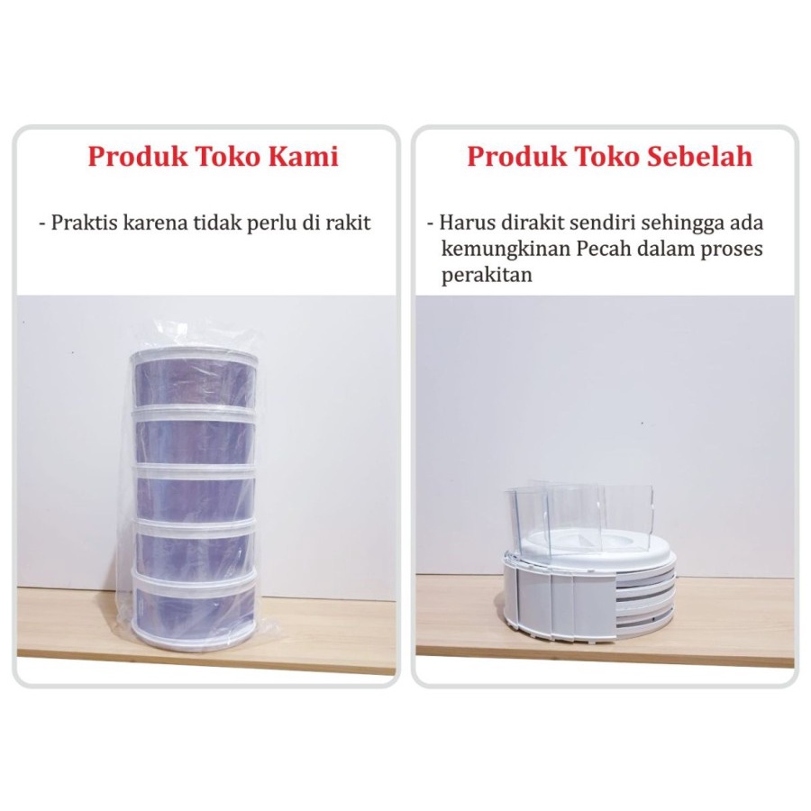 Tudung Saji 5 Susun Tempat Penyimpanan Makanan Sayur Dan Lauk Food Storage Penutup Makanan 5 Susun