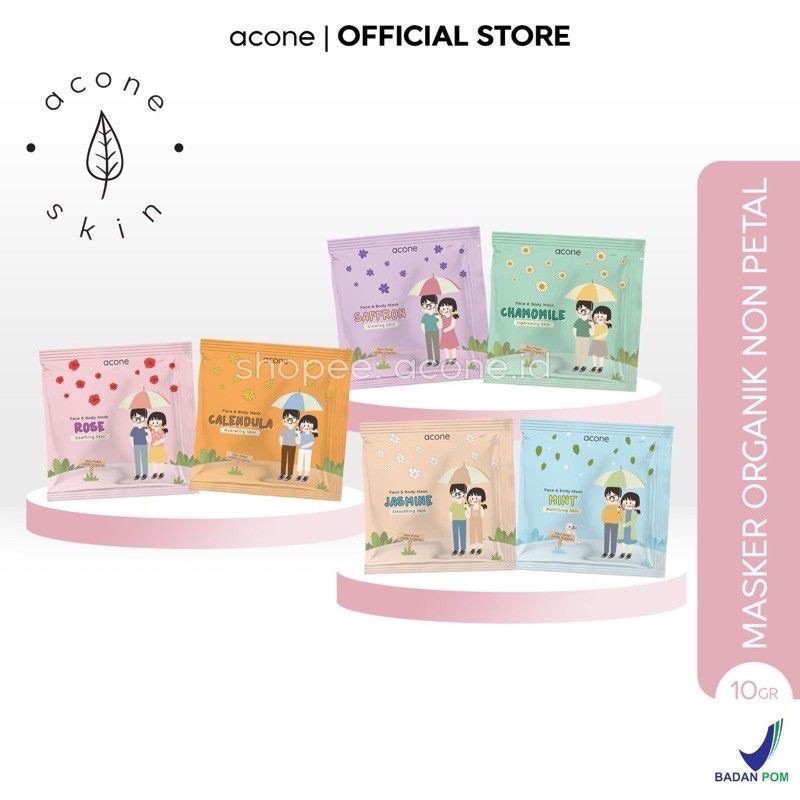 BACA DESKRIPSI BPOM Aconeskin masker organik non petal acone