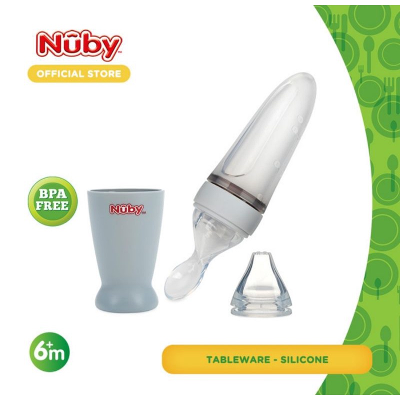 Nuby All Silicone Squeeze Feeder/Alat Makan Bayi Nuby