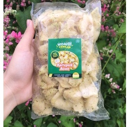 woahhcemilan/aneka cemilann/makanan ringan/keripik/basreng/makaroni/jajanan/ukuran sedang-Kerupuk acan asin
