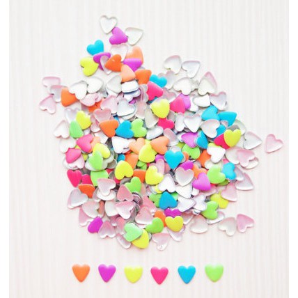 CLEARANCE SALE - Heart color metal nail art