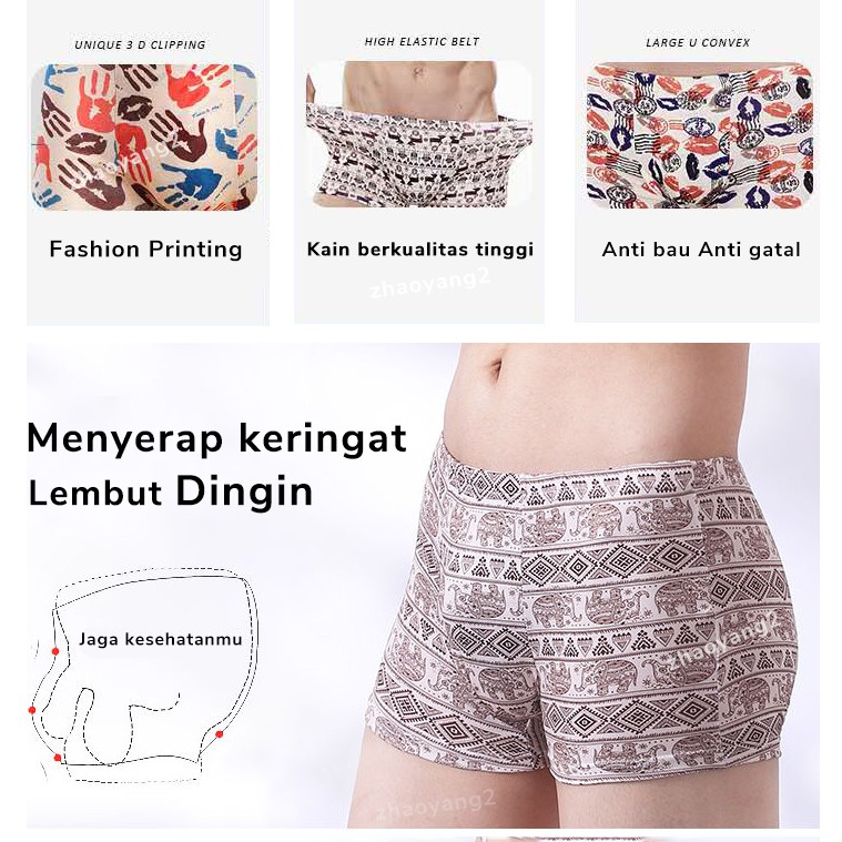 CELANA DALAM PRIA DEWASA BOXER SPORT HIGH QUALITY PREMIUM [1pcs/Eceran] cd pria sempak pakaian-4