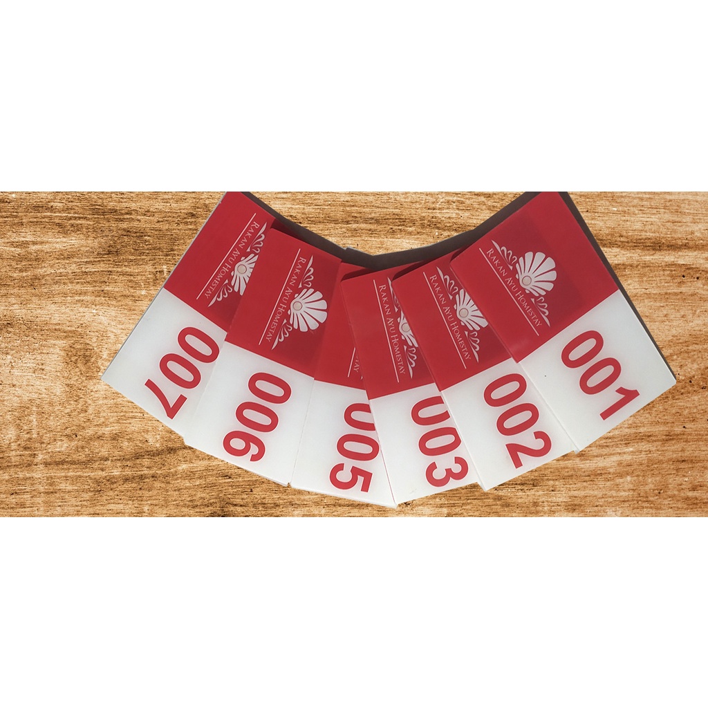 Nomor Pintu Kontrakan, Kos, Hotel Bahan Akrilik