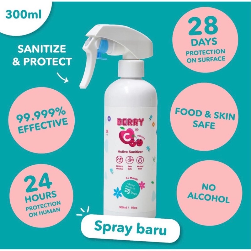 BerryC Berry C Active Sanitizer Spray 300 ml Berry C Sanitizer Water